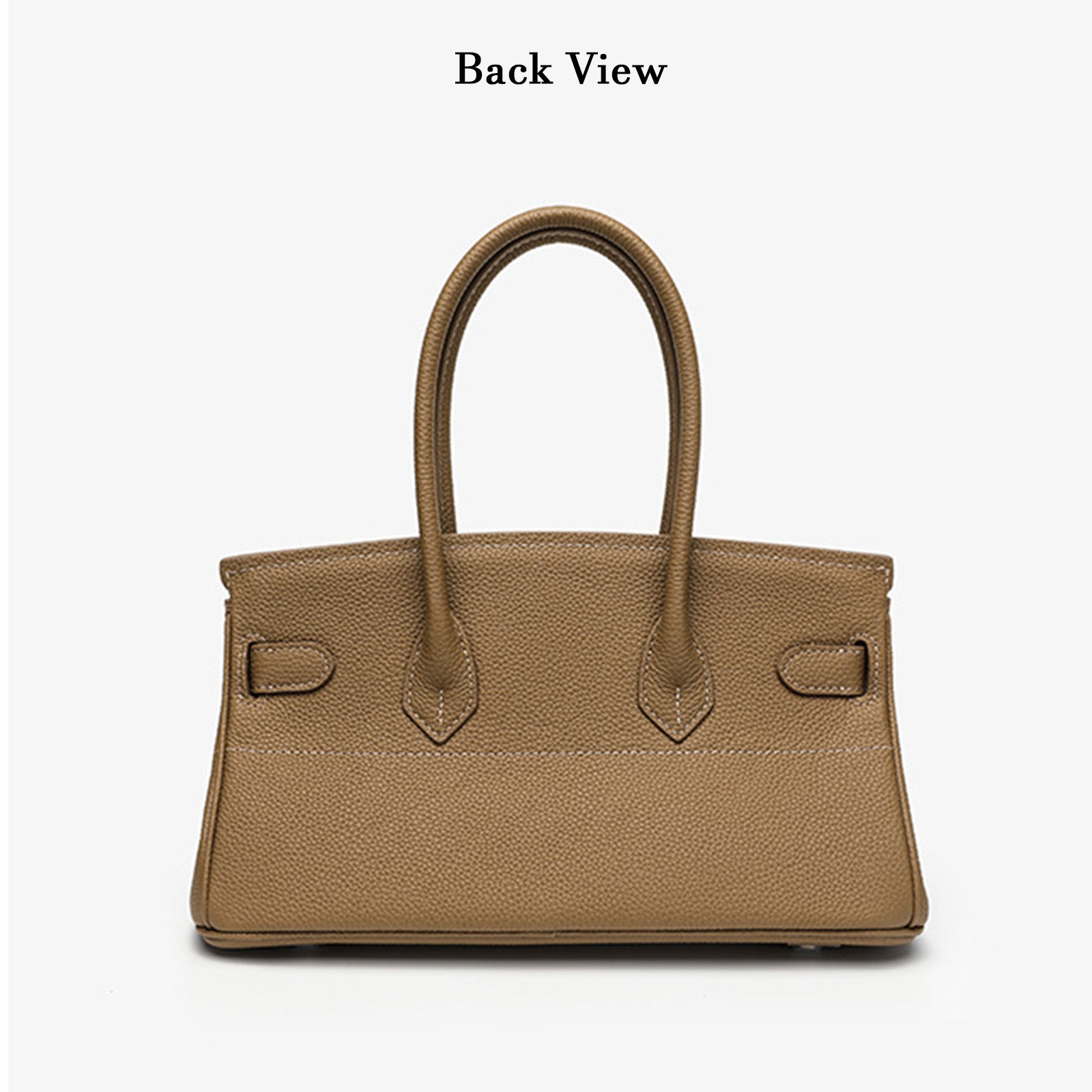 Camel Brown Leather Handbag for Women | Chic Day Top Handle Tote