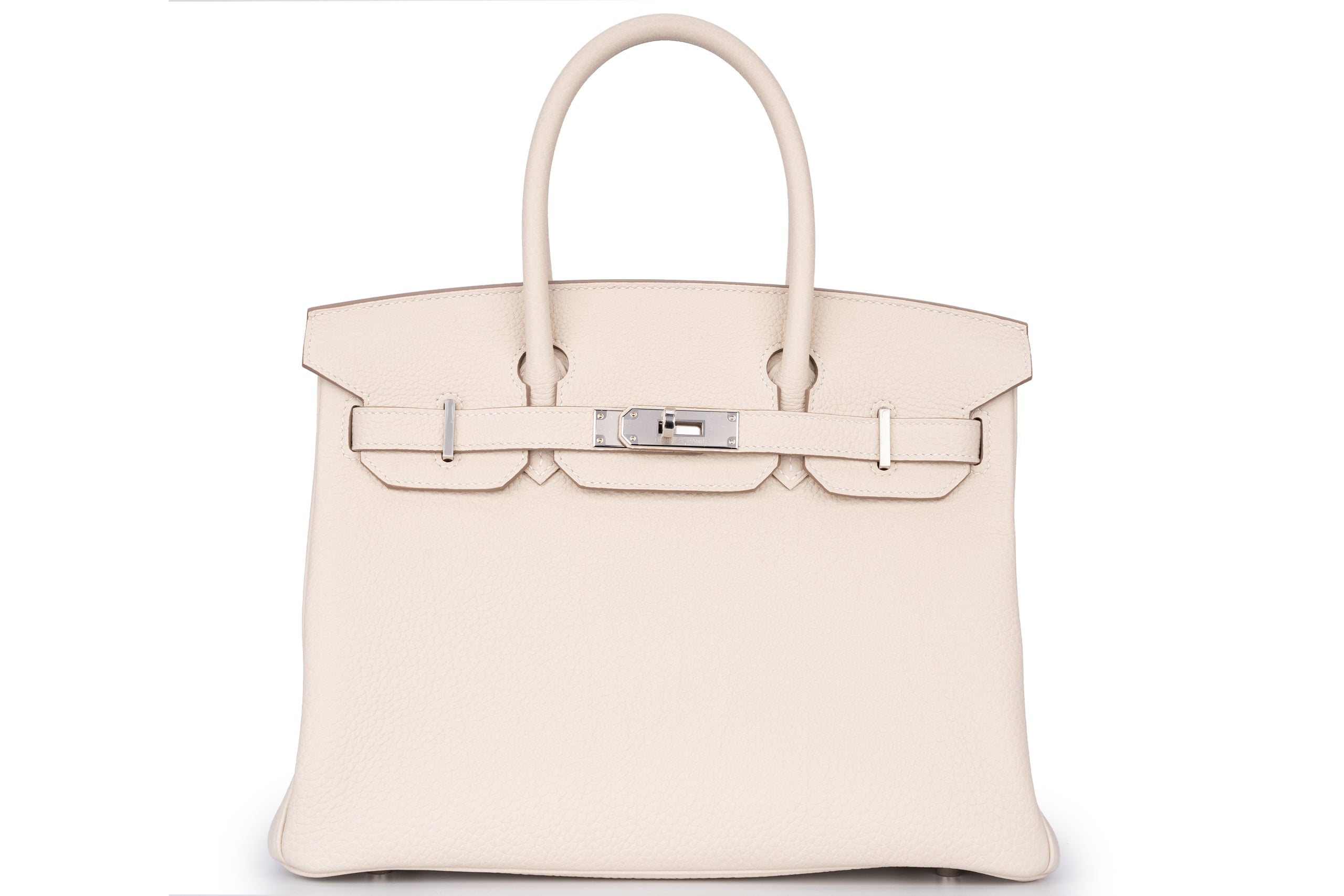 Ivory Top-Grain Leather Handbag for Women | Structured Designer Tote