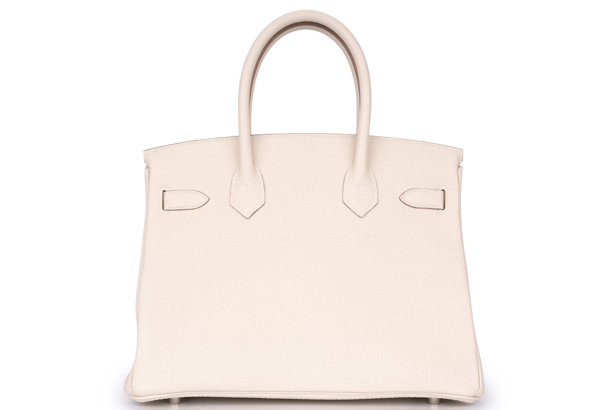 Ivory Top-Grain Leather Handbag for Women | Structured Designer Tote