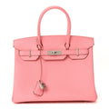 Pink Luxury Leather Handbag for Women | Pre-Owned Refined Tote