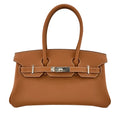 Luxury Leather Handbag | Grain Cowhide Leather | Caramel Brown