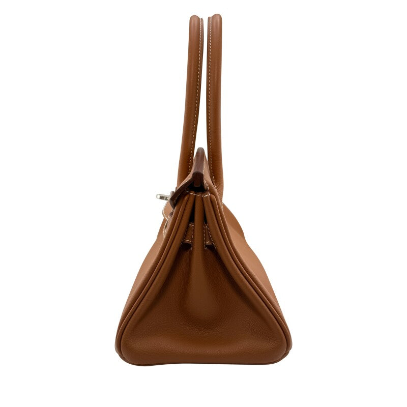 Luxury Leather Handbag | Grain Cowhide Leather | Caramel Brown