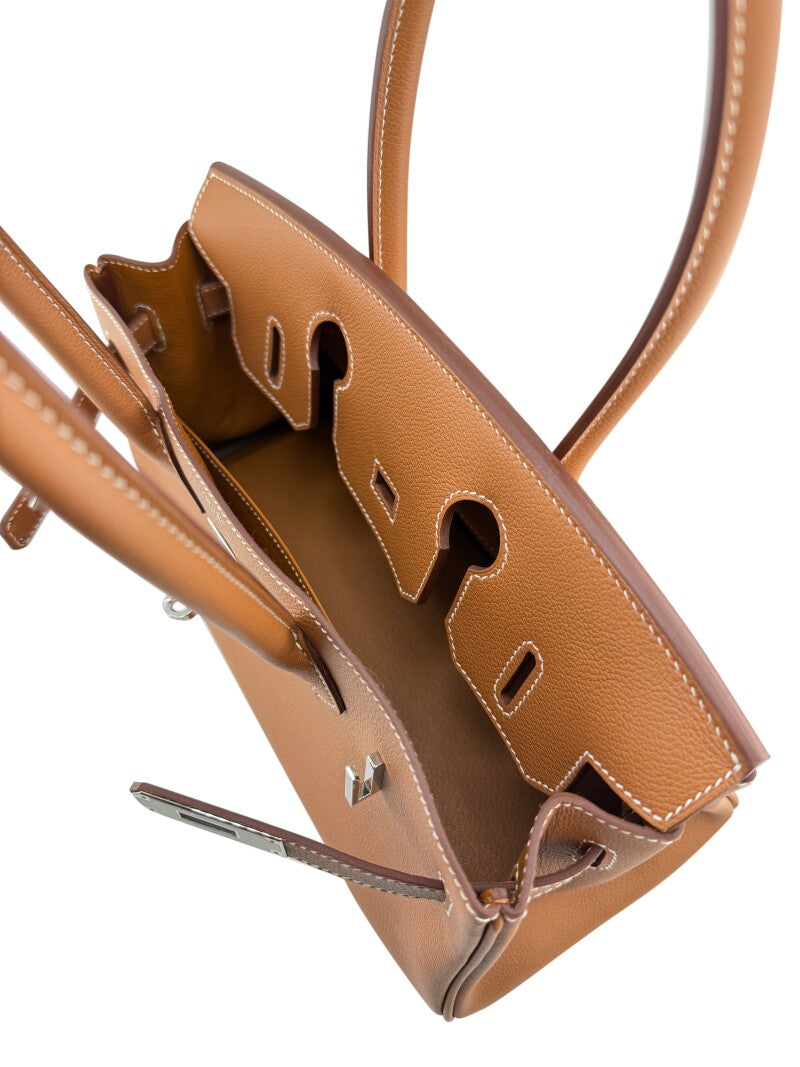 Luxury Leather Handbag | Grain Cowhide Leather | Caramel Brown