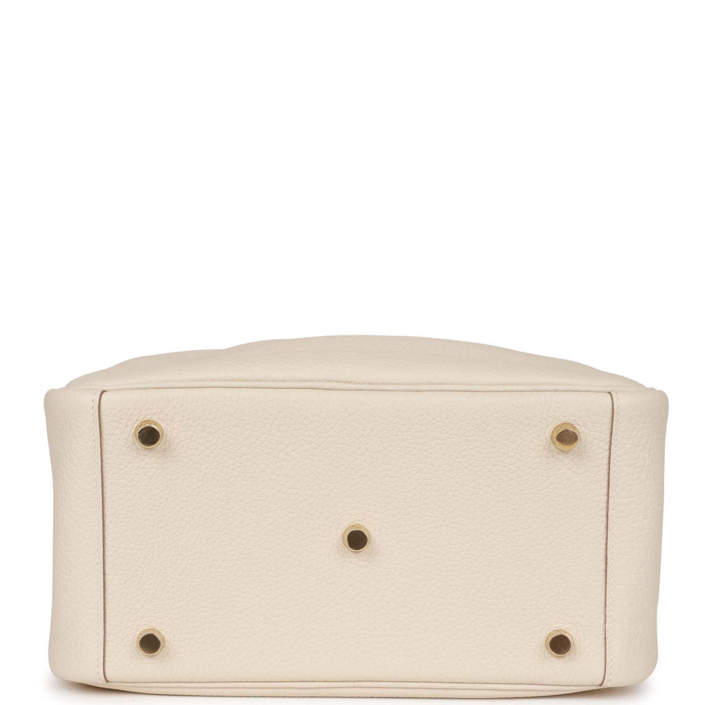Luxury Designer Leather Shoulder Bag 26cm | Cream Pebbled Genuine Leather